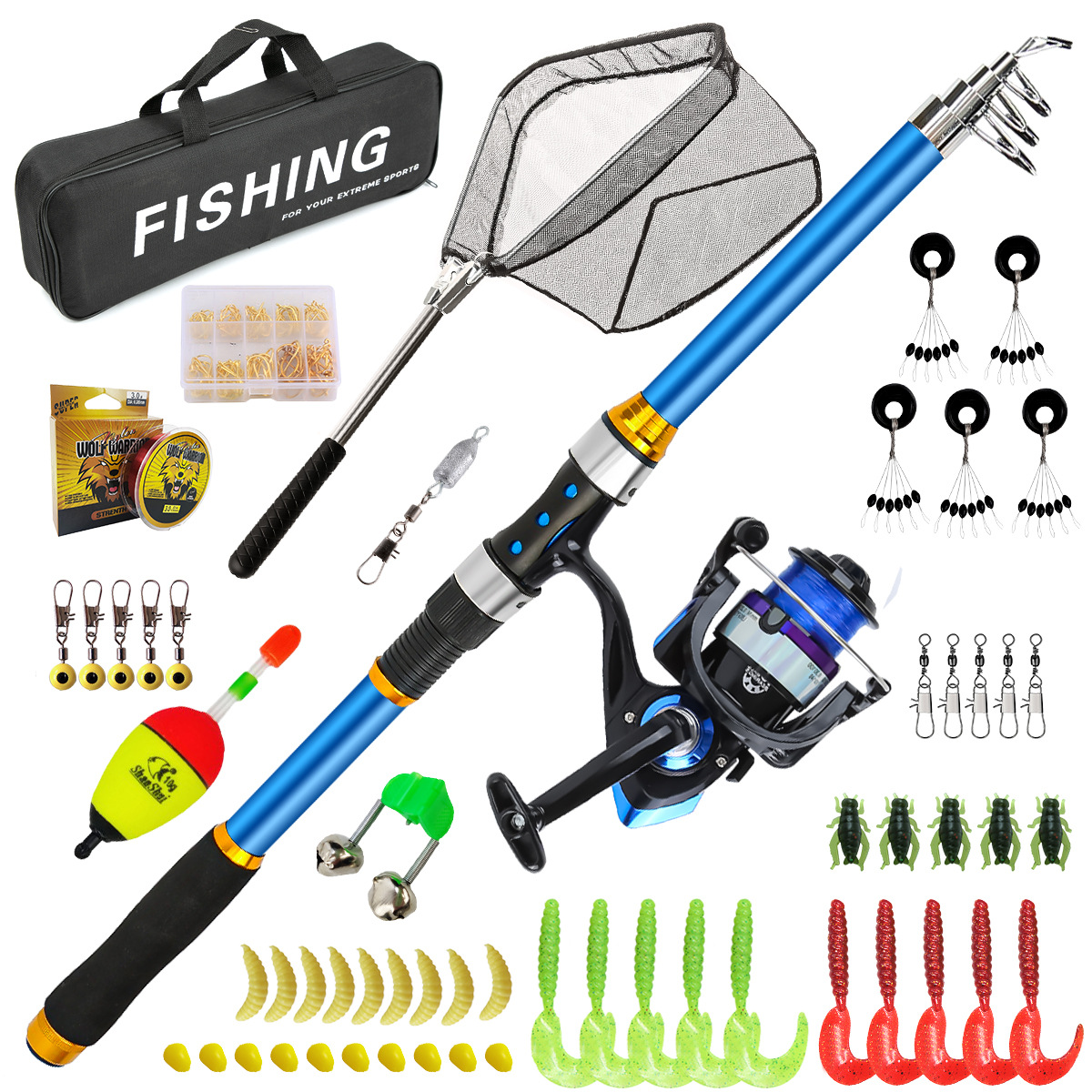 Fishing Equipment Cheap - مجموعة صنارة صيد من الألياف الزجاجية