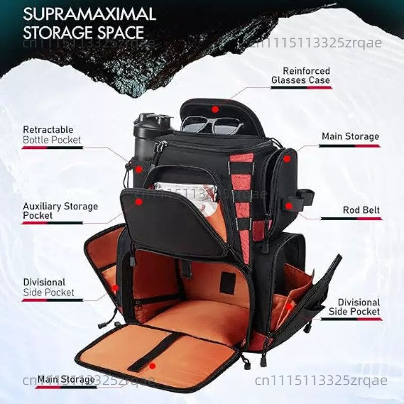 حقيبة ظهر لمعدات الصيد مع مساح - مراجعة Fishing Equipment Bag وسعره