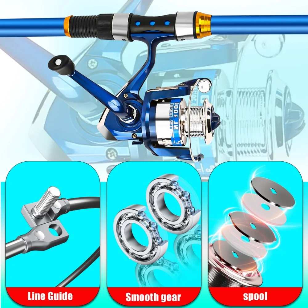 مجموعة صنارة صيد من الألياف ال - مراجعة Fishing Equipment Cheap وسعره